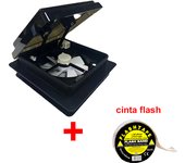 OstarkDom Ventilador de Ventilación para Autocaravana 12V con Luz LED y Sensor de Lluvia, Claraboya de Techo Certificada ECE R10 con Protección contra la Lluvia, Ideal para Caravana, Remolque, Camper, Camper Van, Motorhome, Campervan, Vehículo Recreativo