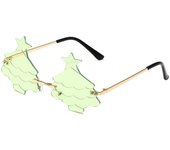 Gafas de Sol con diseño de árbol de Navidad para Mujeres y Helbres sin Montura para Fiesta de Navidad