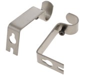 2 Pieces Metal Curtain Rod Bracket Window Rod Hook Holder Home Ornament