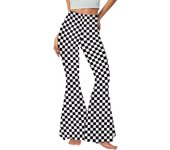 [You're My Secret] Y2k High Waisted Flare Pants Wide Leg Women Trousers Elastic Casual Streetwear Patchwork Sweatpants Bottoms