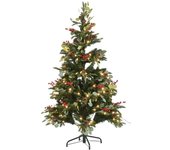 Arbol Led Pvc 95X95X150 160L Eucalipto Verde, Decoracióna de navidad para todos los hogares, Navidad Alpina Bosque Tradicional