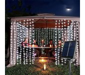 600LED Solar Curtain Fairy Lights Outdoor Copper Wire Party Garden Yard Garland Christmas Wedding Decoration