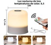 Touch Bedside Lamp Rechargeable RGB Night Light Remote Control Long Life Battery Bedroom LED Warm Desktop Decorative Lights