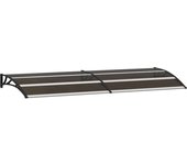 vidaXL Marquesina de puerta PC negro 240x75 cm