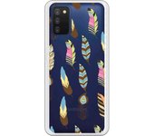 Funda compatible con Samsung Galaxy A03s - Plumas Colores