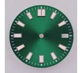 28.5mm Black/White/Brown/Dark blue/Blue/Green Watch Dial Green luminous Fit NH35 NH36 Movement 3 o 'clock 3.8 o 'clock 4o 'clock