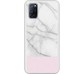 Funda compatible con Oppo A52/A72/A92 - Mármol y rosa