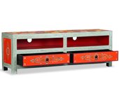 vidaXL Mueble para la TV de madera de mango maciza pintada a mano, Mueble de Salon, Mueble TV, Mueble TV salon, Mesa de TV, Mueble tele
