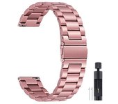 For Garmin Vivoactive 4S Wrist Band Strap 18mm Stainless Steel Watchband for Garmin Forerunner 265S 255S Music/ Venu 2S Bracelet
