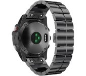 Correa de Acero para Garmin Fenix 8 - 51mm / Fenix 7X Pro / Fenix 6X Pro / Enduro 3 / Epix 2 Pro 51mm, Pulsera de Metal Acero Inoxidable Conectores Quickfit 26mm