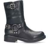 PuntoSalao Botas estilo motero biker para mujer color negro YY-79