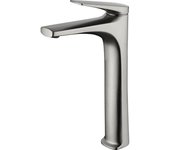Imex Delos BDD055-3AC grifo monomando alto para lavabo de acero inoxidable con acabado satinado