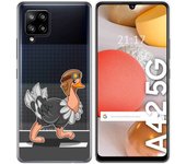 Tumundosmartphone Funda Gel Transparente para Samsung Galaxy A42 5G diseño Avestruz Dibujos