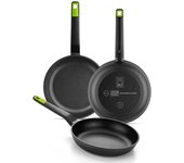 Pack 3 Sartenes Bra Gastro A841202/ Ø20cm/ Ø24cm/ Ø28cm/ Apta para Inducción