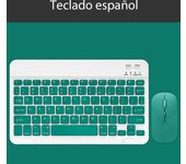 For Android Ios Windows Dark Green Bluetooth Wireless Keyboard And Durable Mouse Ipad Accessories Multilingual Tablet Keyboard