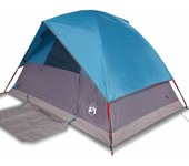 vidaXL Tienda de campaña iglú para 4 personas impermeable azul