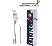 Mr.Spoon Serie Hielo Tenedores 12, 48 o 120 piezas,Acero inoxidable 18/10,Alta calidad y acabado,Tenedor mesa largo 204mm,tenedor fruta 183mm,tenedor postre 155mm,Mango monobloque,Apto para lavavajillas,Empaque ecológico,Para casa,hotel,restaurante