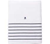 Toalla de baño blanca a rayas 90x150cm 100% Algodón 470GSM Scalpers Home