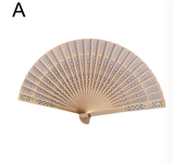 1pc Full flush fragrant wood fan Sunflower Hollowing out Folding fan Wedding return gift Wooden gifts Decorative handicrafts