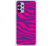 Funda compatible con Samsung Galaxy A32 5G - Animal Print Zebra Rosa Lila