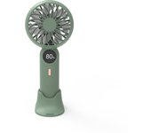 Ventilador de mano con pantalla Digital para exteriores, ventilador pequeño portátil recargable, Mini ventilador de escritorio de bolsillo