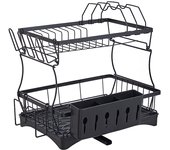 Cocina plato de almacenamiento rack hogar vajilla para cuencos, palillos y placas extraíble fregadero de drenaje lateral rack de almacenamiento