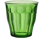 ARISE SHOP-Set de 4 Vasos Duralex Picardie 310 ml,Blanco,Gris,Naranja,Verde,Vaso para agua,bebida