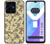 Funda Silicona para Vivo Y35 / Y22s diseño Sand Camuflaje Dibujos