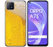 Tumundosmartphone Funda Gel Tpu para Oppo A73 5G diseño Cerveza Dibujos