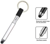 Mini 2 In 1 Touch Screen Stylus Ballpoint Pen Stylus Capacitive Pen Painting Pencil With Keychain For Iphone Huawei Android Phon