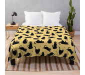 Black Cat Soft Throw Blanket Microplush Warm Blankets Lightweight Tufted Fuzzy Flannel Fleece Throws Blanket for Bed Sofa Couch
