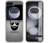 Funda Silicona para Samsung Galaxy Z Flip 5 5G diseño Barba Dibujos