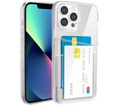 Two Card Holder Phone Clear Case for iPhone 16 Pro Max 15 Plus 14 13 Mini 12 11 SE 2022 2020 16Pro Wallet Cover Accessories