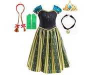 Exquisite Frozen Anna Coronation Gown Toddler Snow Queen Halloween Princess Dress Girl Make up Party Birthday Fancy Elsa Costume
