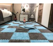 Alfombras de retazos de terciopelo de leche, 30 x 30 x 1 cm, alfombras de leche, tapetes de rompecabezas para piso, tapetes de rompecabezas en mosaico, alfombras entrelazadas, tapetes de rompecabezas para piso