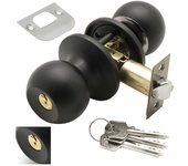 SANCO STORE - WOLFPACK LINEA PROFESIONAL Pomo Puerta Wolfpack Con Llave Ambos Lados Negro