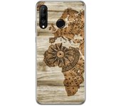 Tumundosmartphone Funda Gel Tpu para Huawei P30 Lite diseño Madera 07 Dibujos
