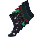Calcetines altos Jack&Jones pack 5 Cristhmas para hombre