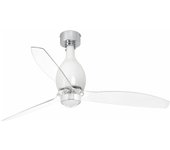 Faro Barcelona Ventilador de Techo MINI ETERFAN M LED Blanco Brillo/transparente DC - Ø128cm