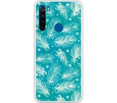 Funda compatible con Xiaomi Redmi Note 8T - Patron plumas blancas con fondo