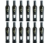 12 BOTELLAS DE CRISTAL DE 500ML (0,5L) - ACEITE DE OLIVA VIRGEN EXTRA EXCLUSIVO - PRODUCCION LIMITADA - EXTRACCION EN FRIO - MONOPARENTAL 100% ARBEQUINA  - La Hermedaña