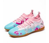Professional Men's Indoor Flat Bottomed Soccer Shoes Adult Sports Wear Resisting Training Shoes Teenagers High-Tops Shoes