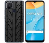 Tumundosmartphone Funda Gel Tpu para Oppo A15 diseño Neumatico Dibujos