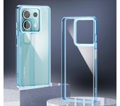 Fashion Metal Frame Case for Xiaomi Redmi  Note 13 12 Pro Puls 13C 12C 11A  A3 Transparent Acrylic Soft Shockproof Bumper Cover