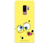 Funda original compatible con Samsung Galaxy S9 Plus - Bob Esponja Cara Fondo Amarillo