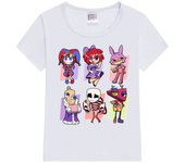 The amazing digital circus T-Shirts Children Short Sleeve Boys Girls Cartoon Pomni Tops Casual Clothes Spring Summer