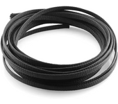 3m/9.85ft PET Expandable Braided Sleeving Flexible Wire Mesh Sleeve Black For TV Audio PC Cords Protect From Pets Chewing