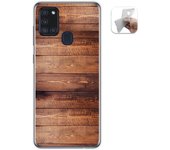 Tumundosmartphone Funda Gel Tpu para Samsung Galaxy A21s diseño Madera 02 Dibujos