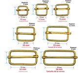 10 Pcs/Pack Wire Formed Metal D-Ring Rectangle Loops Tri-Glide Slider Adjuster Non-Welded Belt Strap Buckle