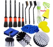 26/Pcs Detail Brush Drill Brushes Set For Car Wheel Rim Clean Detailing Brush For Car Air Vent Carpet Brushes Car Cleaning Tools